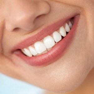 Closeup of a woman smiling